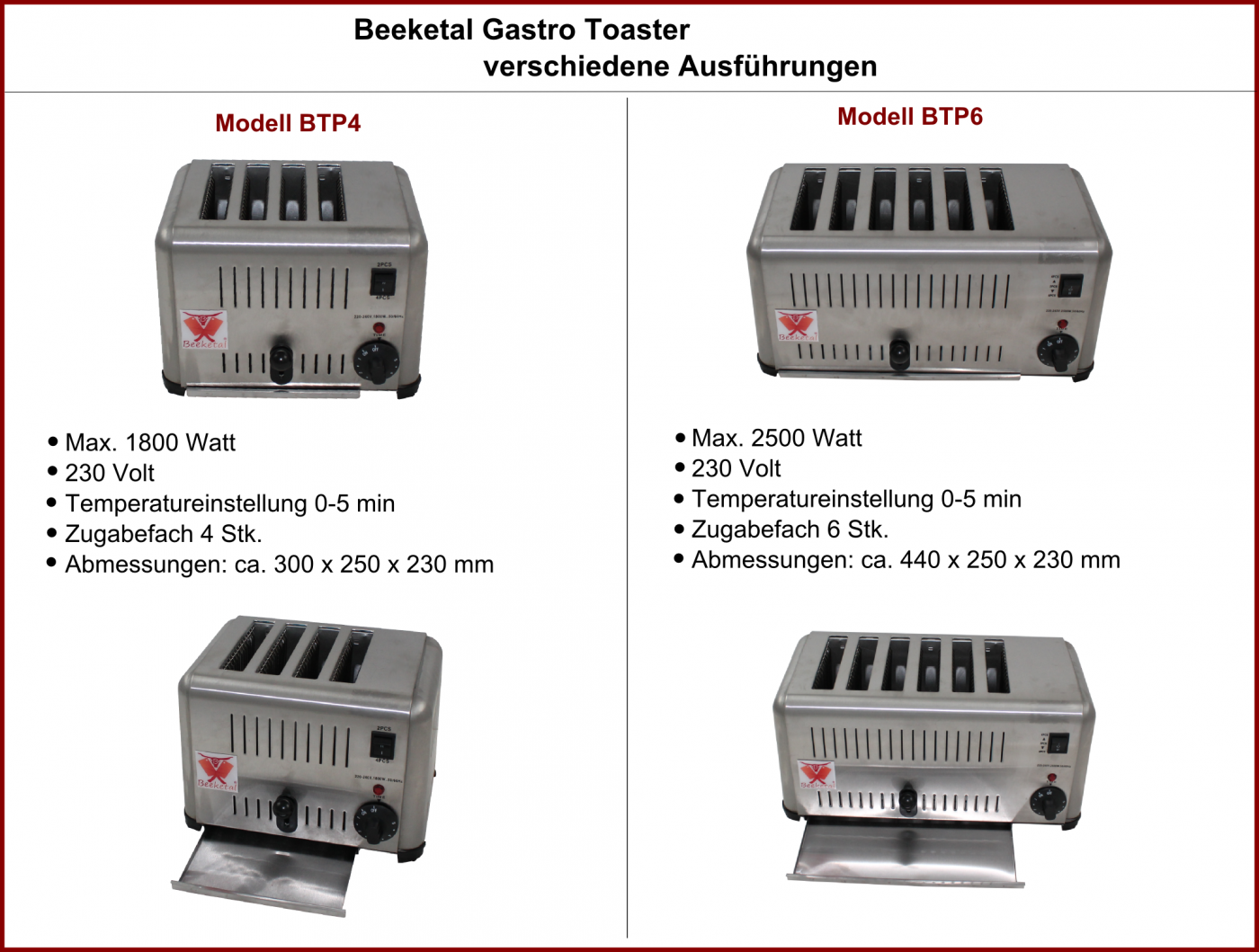 Beeketal Toaster Gastro Toaster verschiedene Ausführungen eBay